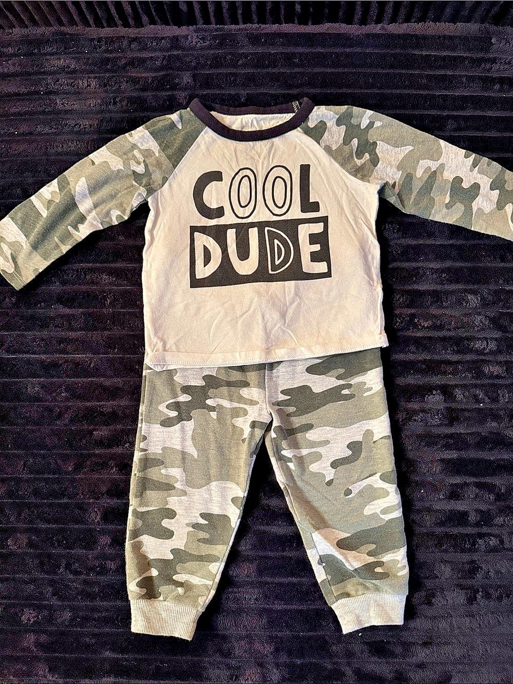 first impressions Boys 18 Months Camo Set in Green & Gray